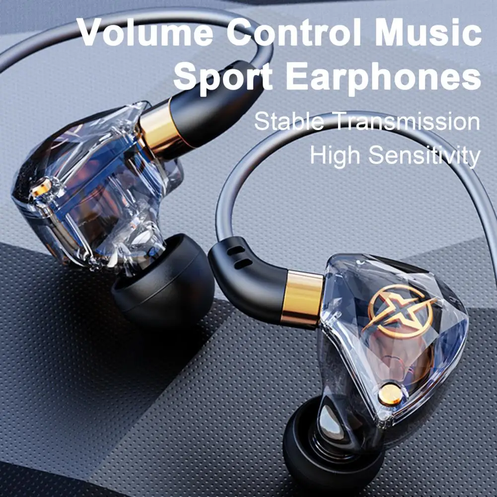 Wired Earphone Noise Reduction High Sensitivity Ergonomic Volume Control Music Sport Earphones In-ear Earphone Phone Call
