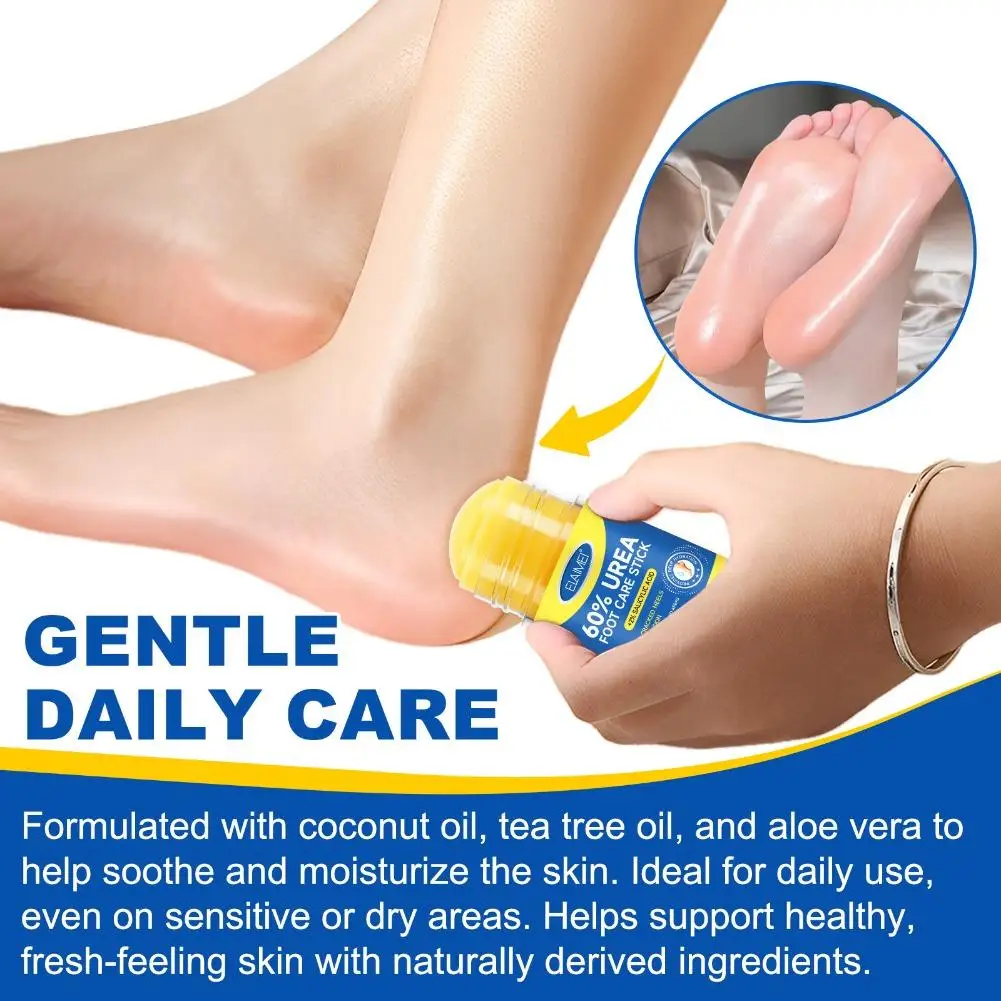 Urea Foot Cream Stick Cracked Heel Repair Moisturizing Exfoliating Softens Calluses Dry Rough Skin Fast Absorbing Non Greasy