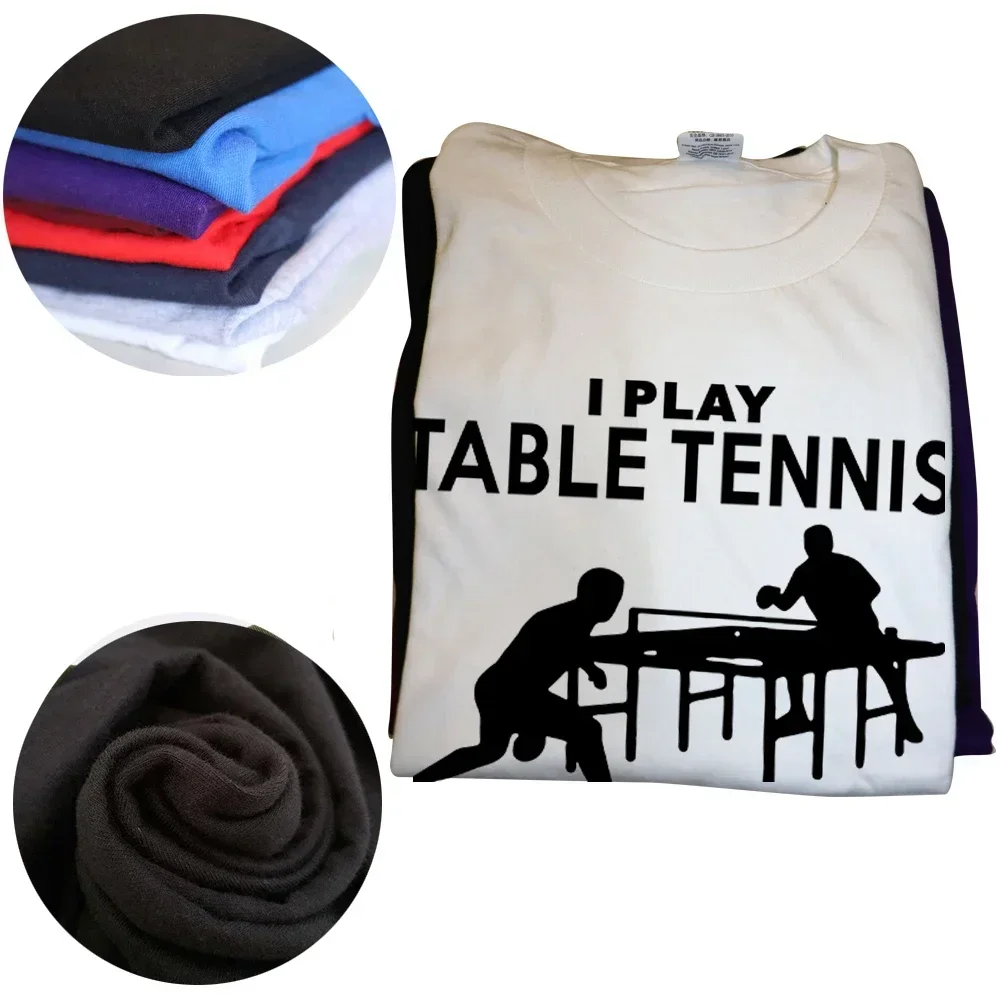 Fun table tennis graphic T-shirt Street clothing Short sleeve round neck men\'s and women\'s comfortable everyday clothing