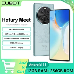 Cubot Hafury Meet, Smartphone Android 13 12GB+265GB 6.67