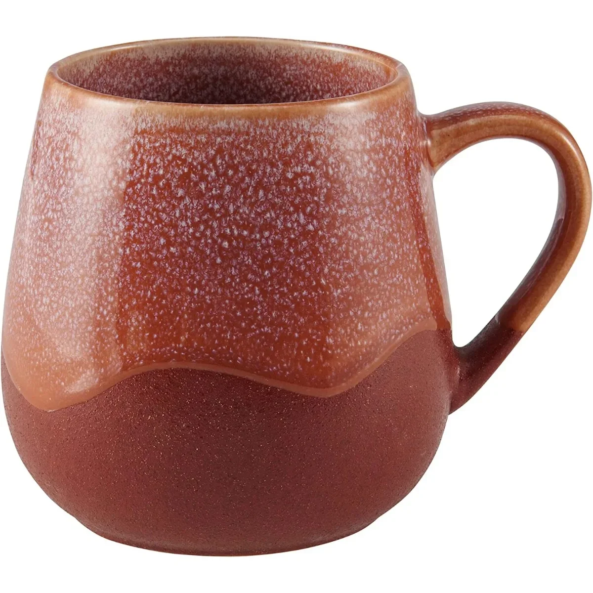 6個セット リアクティブグレーズ ストーンウェア マグカップ、16オンス クレイマグ 3色展開、食器洗い機・電子レンジ対応 コーヒー・紅茶用