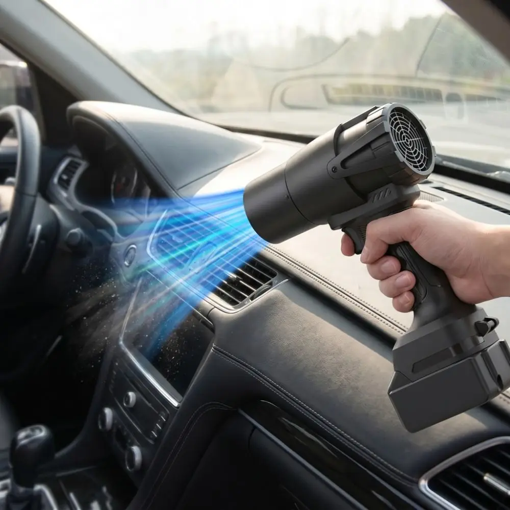 Dual-Function Electric Leaf Blower High-power 2-in-1 Design Dust Blower Suction Cleaner Strong Suction 21 V Power Dust Collector