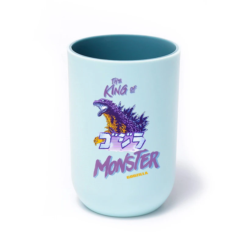 New Godzilla Toothbrush Cup Cartoon Character Printed Mouthwash Glass Bathroom Toothbrush Glass Water Bottle Birthday Gifts Hot
