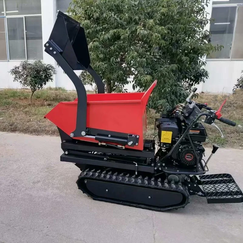 Mini Dumper Multifunctional Tracked Mini Crawler Dumper Mini Transporter Dump Truck for Construction Free Shipping