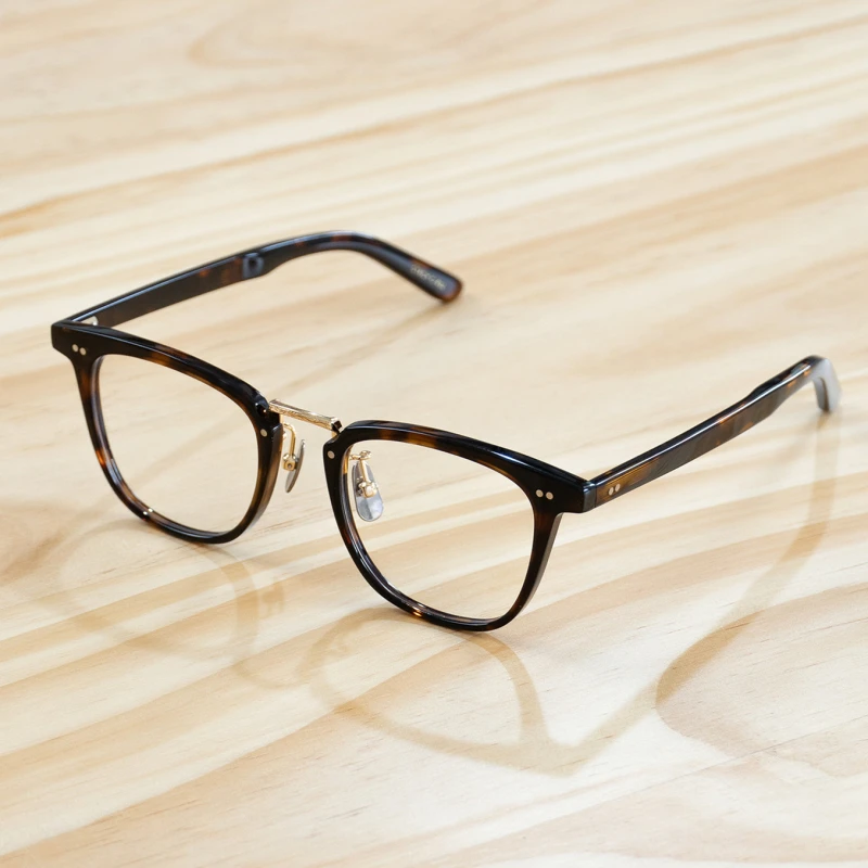 

Handmade Acetate Retro Square Men's Eyewear Japanese Vintage Eyeglasses Women Trendy Full Rim Glasses Frame Male Spectacles