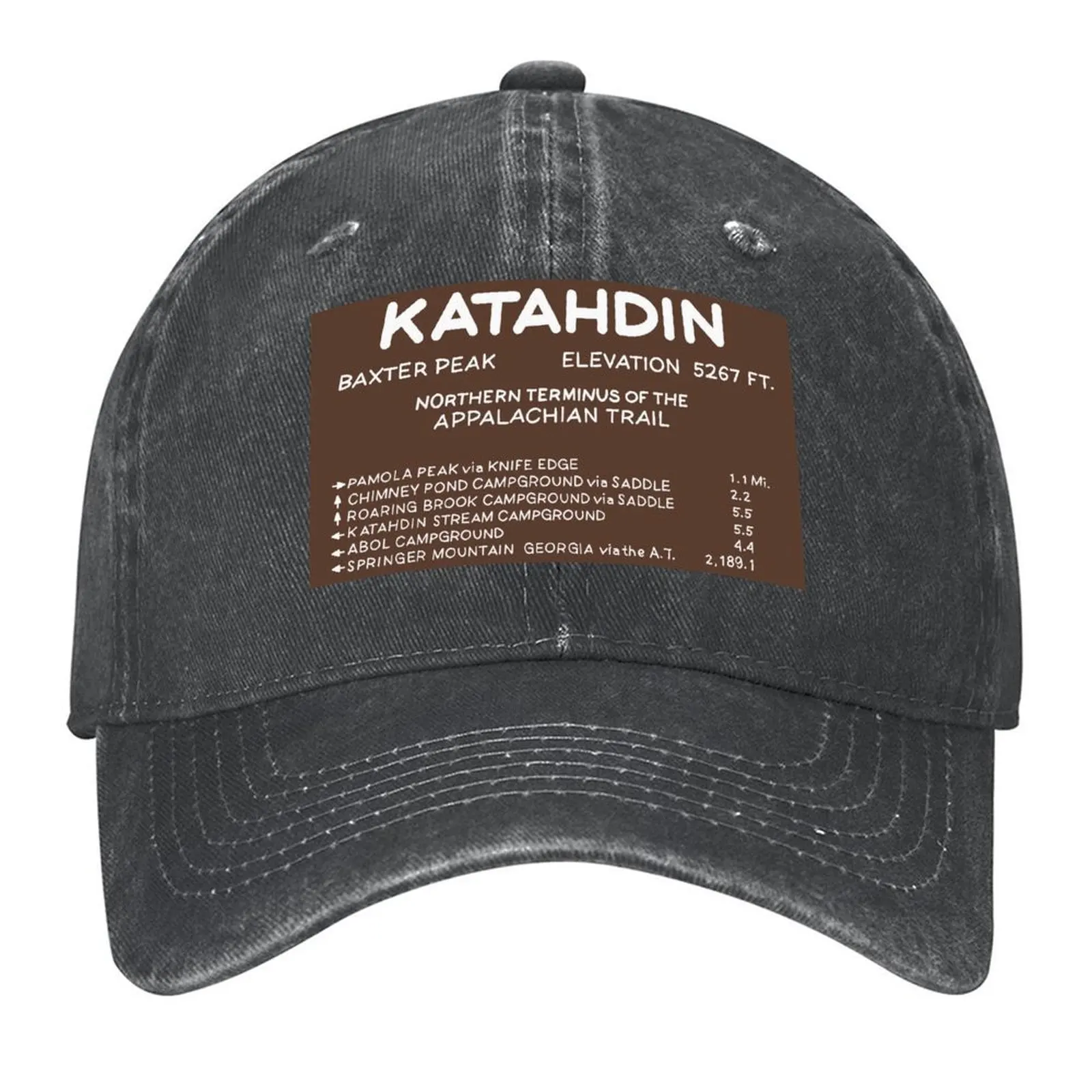 

Mount Katahdin peak sign Baseball Cap Mountaineering Luxury Hat Golf Luxury man cap Ladies Men's
