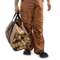 Large Capacity Firewood Storage Bag Waterproof Scratch-resistant Wood Log Carrier Outdoor Camping Firewood Holder Wood Carry Bag