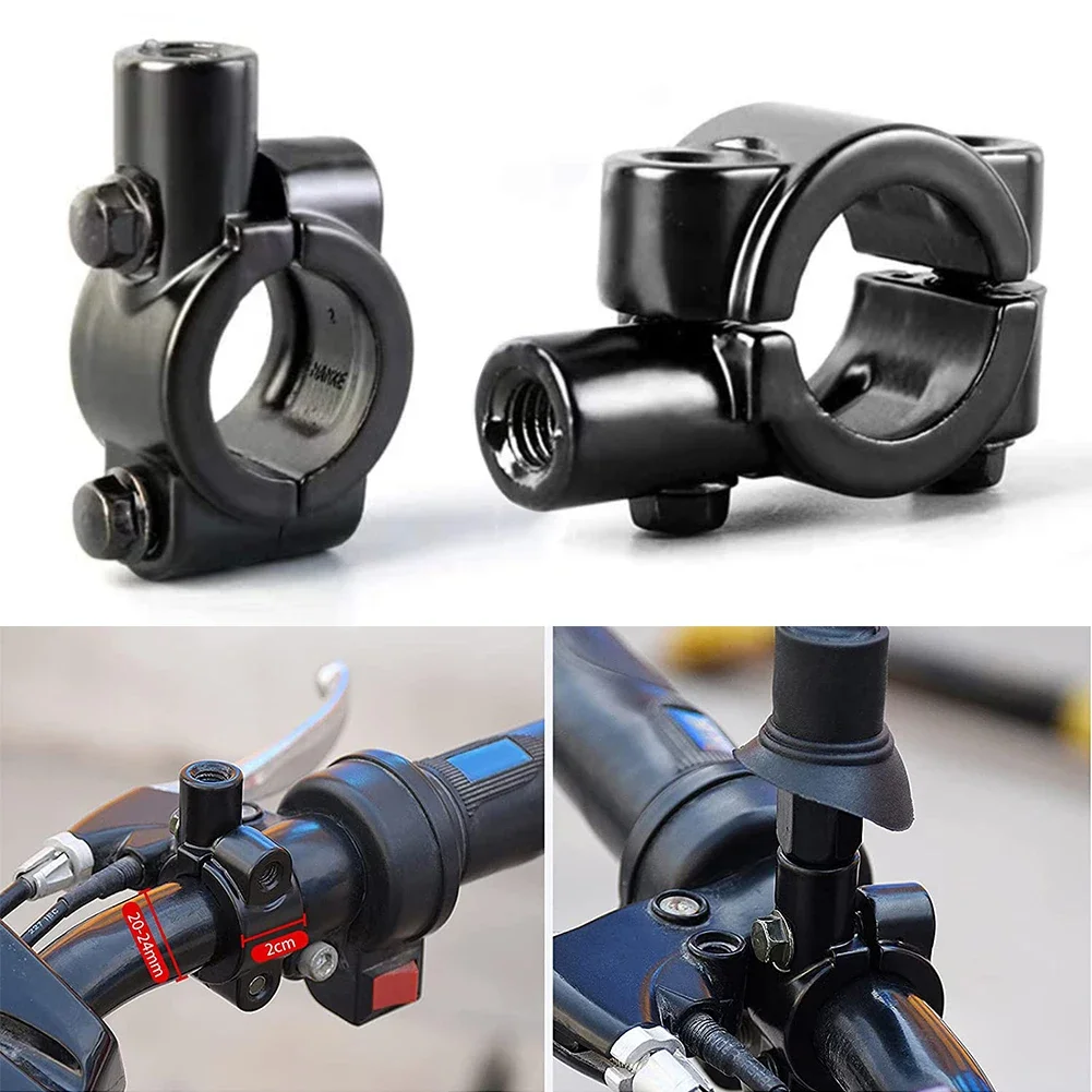 Motorcycle Mirror Mount 1PC 8MM / 10MM Motorcycle Modified Rearview Mirror Seat Moto Mirror Bracket Adapter Handlebar Bracket