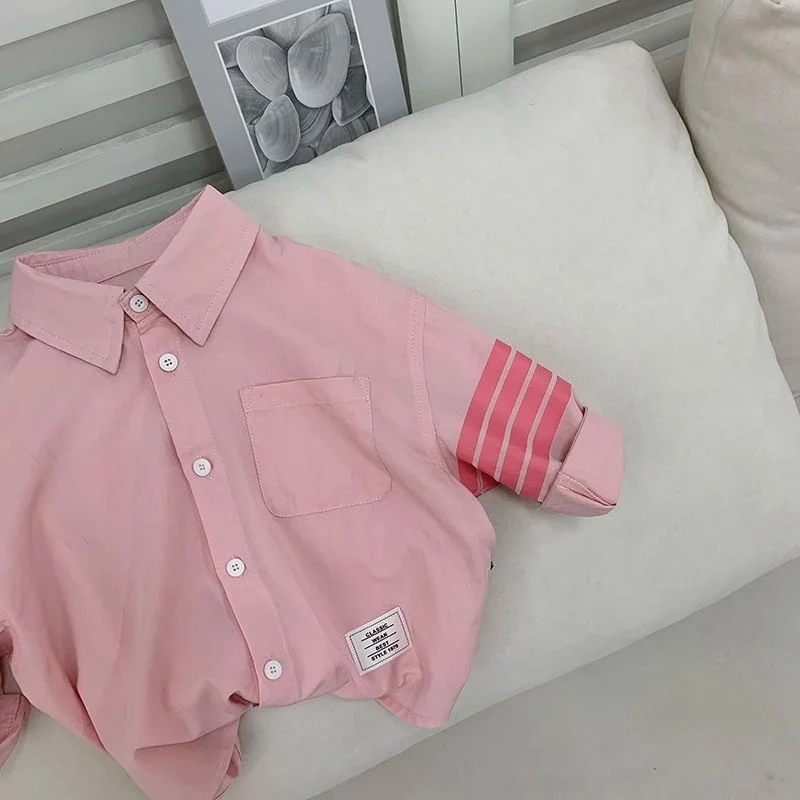 

Boys Baby's Kids Blouse Coat Jacket Outwear Cotton 2024 Pink Spring Autumn High Quality Teenagers Overcoat Children's Clothing