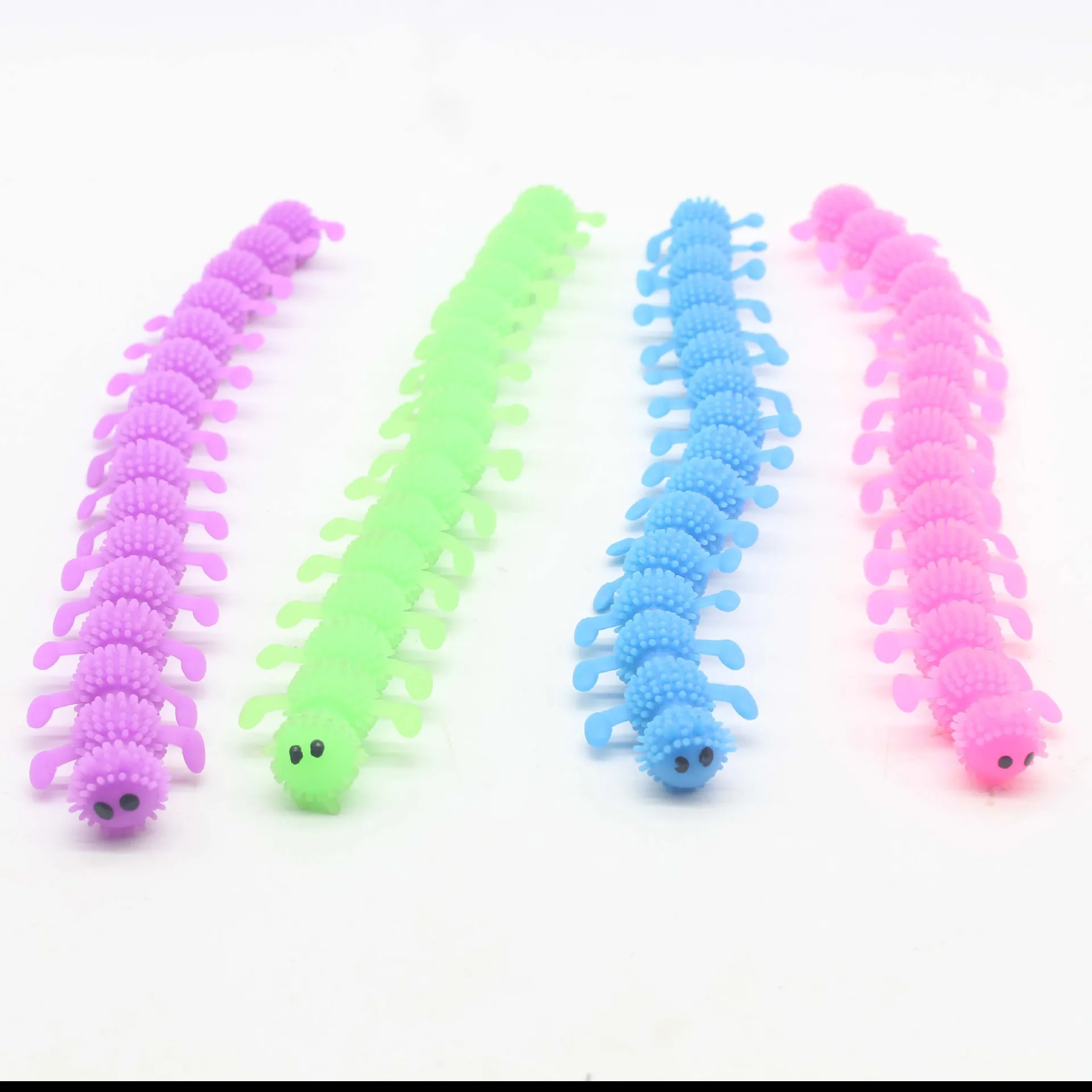 

3 Pcs Novelty Funny Caterpillar TPR Venting Decompression Toys Creative Prank Small Toys Squeeze Venting Caterpillar Toys