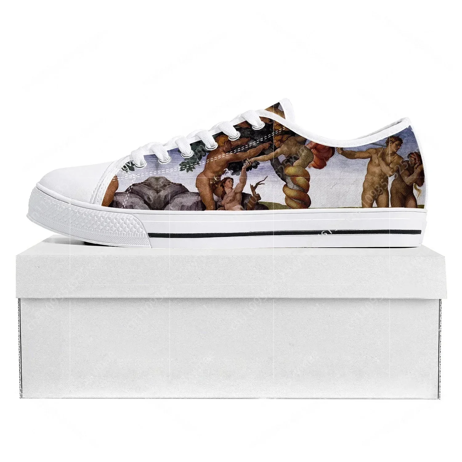 

Кроссовки Low Top Sneakers с надписью «Оригинальный грех и изгнание из земного рая» для женщин, мужчин и подростков, высококачественные, на заказ