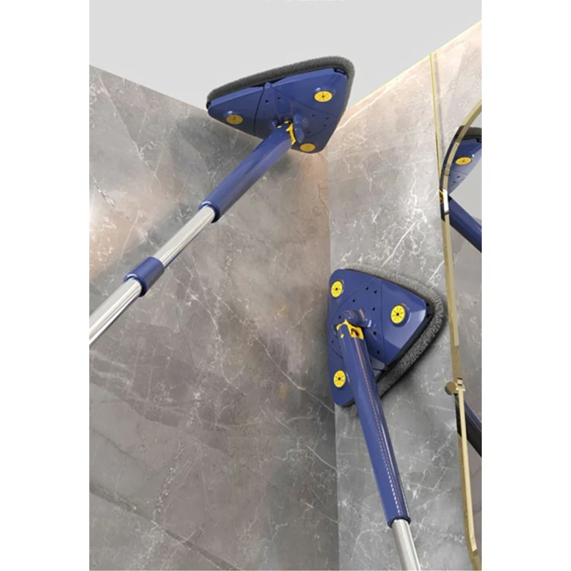 2026 Self-wringing Triangle Extended Mop X Type Microfiber Floor Squeeze Free Hand Washing Lazy Tool Rotate Household Cleaning