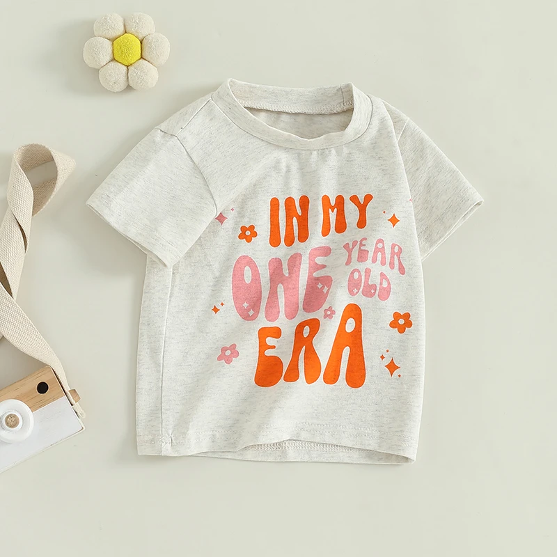 Kids Girl T-Shirt Casual Cute Letter Print Short Sleeve Tops for Toddler Baby Summer Clothes