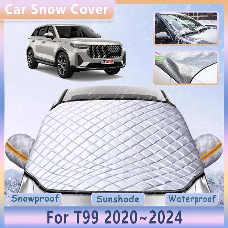 

For Bestune T99 2020 2021 2022 2023 2024 Car Snow Cover Shade Front Windshield Outdoor Winter Sunshade Visor Shield Accessories