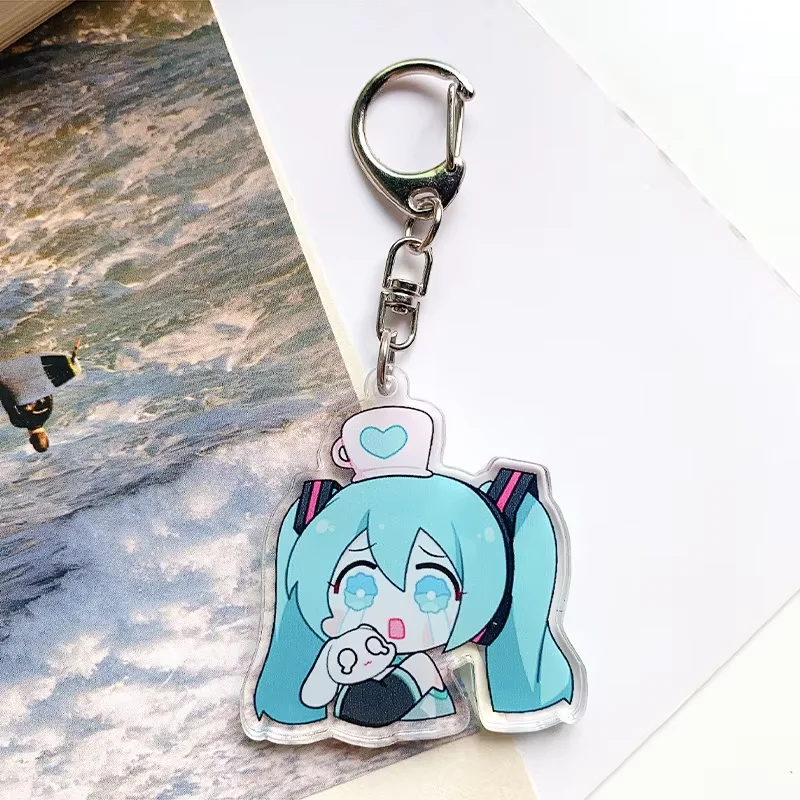 Acrylic Keychain Cute Girl Anime Peripheral Creativity Cute Backpack Pendant Decor Fashion Surprise Couple Toy Gift - view 5