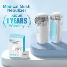AiQUE-Mini nebulizador portátil silencioso, 3,7μm, , inhalador de respiración con ultrasonido médico, dispositivo de vapor móvil para nariz corazada