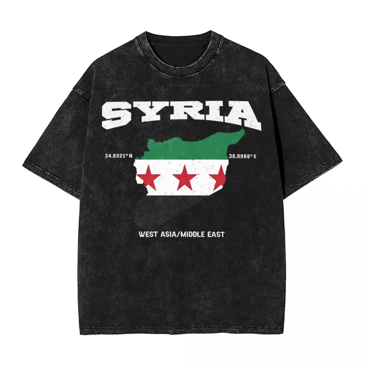 Funny Syrian Arab Republic Syria Arabic T-Shirt Summer T Shirts 2024 Casual Hip Hop Tshirt For Men Short-Sleeved Loose Top Tees