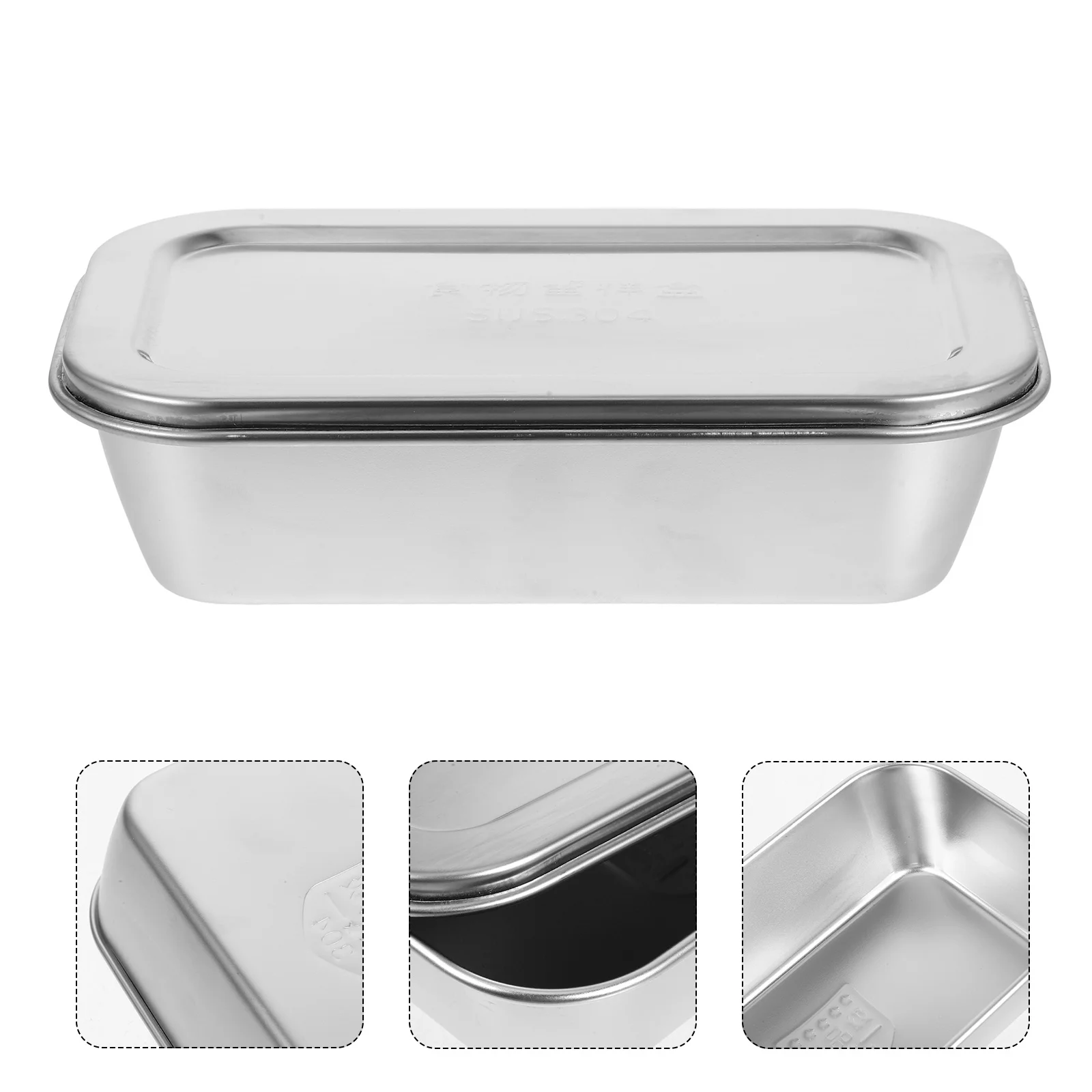 Stainless Steel Ice Cream Box Cup Candy Dish Stanless Storage Containers Butter for Fridge Freezer Salad Cups Dressing Crisper