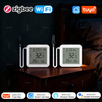 WiFi/Zigbee Tuya Temperature Humidity Sensor Thermo Hygrometer With External Probe LCD Display For Smart Life Alexa Google Home