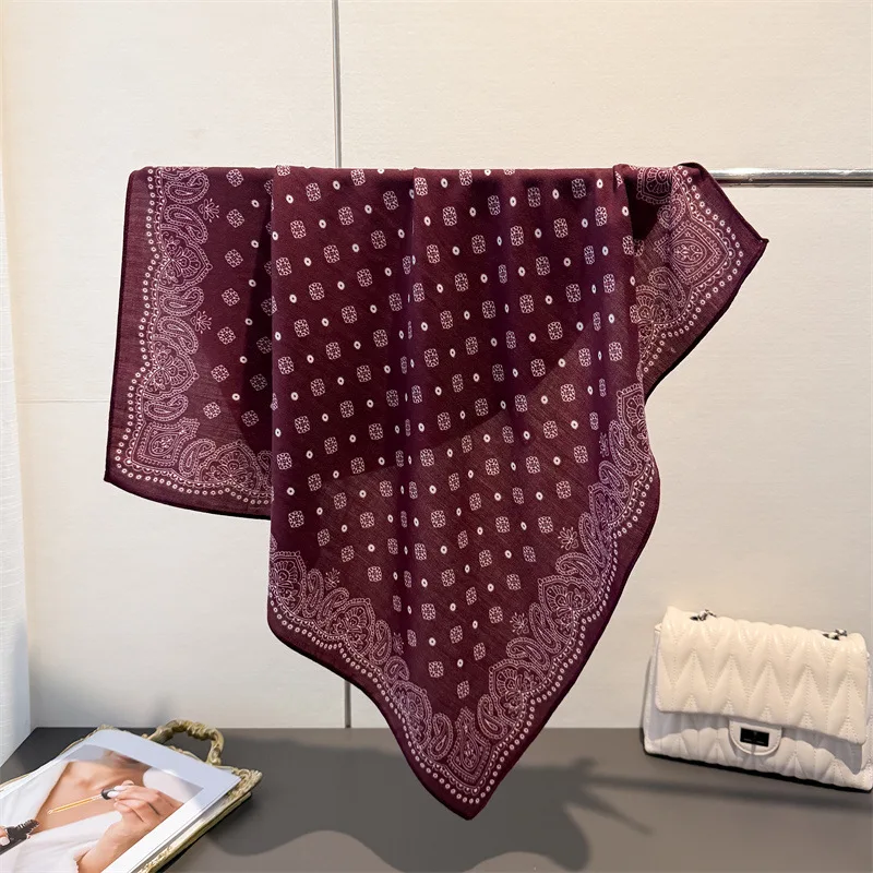 Роскошный квадратный шарф из кешью для женщин, мягкий шарф на шею 70*70 см, шаль, элегантный шейный платок, банданы, женский хиджаб с принтом пейсли