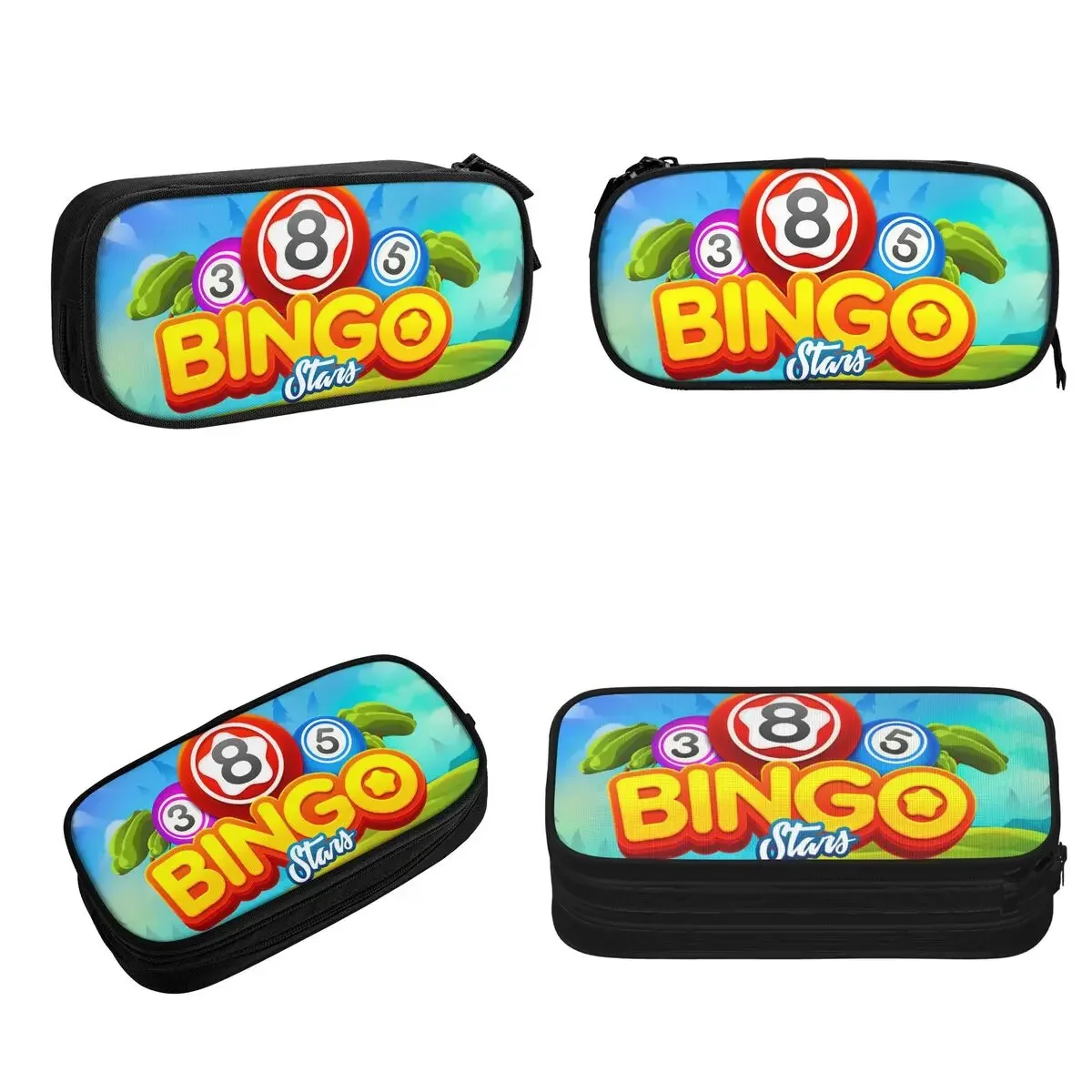 Game Bingo Queen Player Pencil Cases Large Storage Pen Bags Pen Box Pencil Pouch For Boys Girls Student Stationery School Office