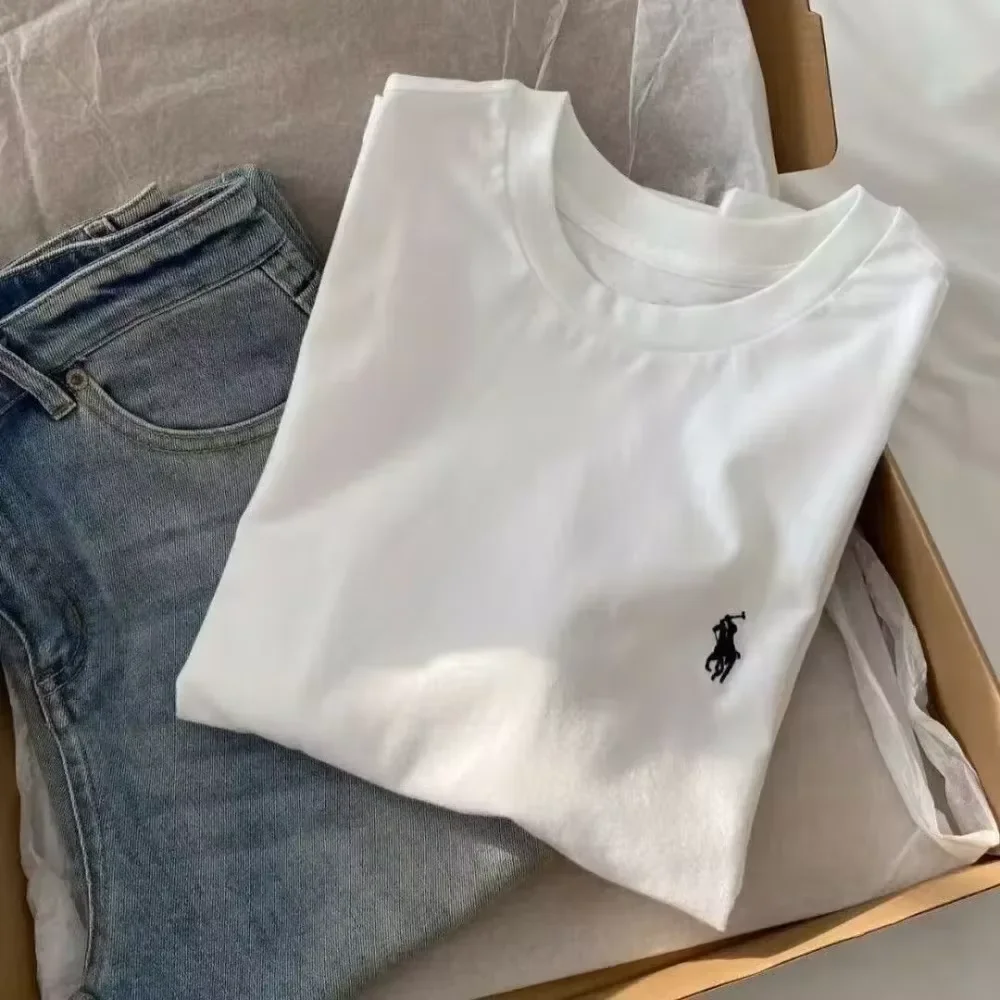 

2026 Fashion 100% Pure Cotton Men's and Women's T-shirt with Star Letter Pattern Printed Very Suitable for Today