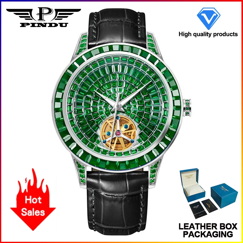 2025 NEW PINDU Design Rotating Dial Mechanical Watch Men Japan NH35 Movement Sapphire Waterproof TOP-Luxurious Automatic Watch