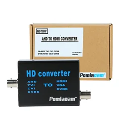 Analog signal Video Converter TVI AHD CVI to HDMI/VGA/CVBS digital 4 in 1 TV Full HD 1080p for Security Monitoring NTSC/PAL