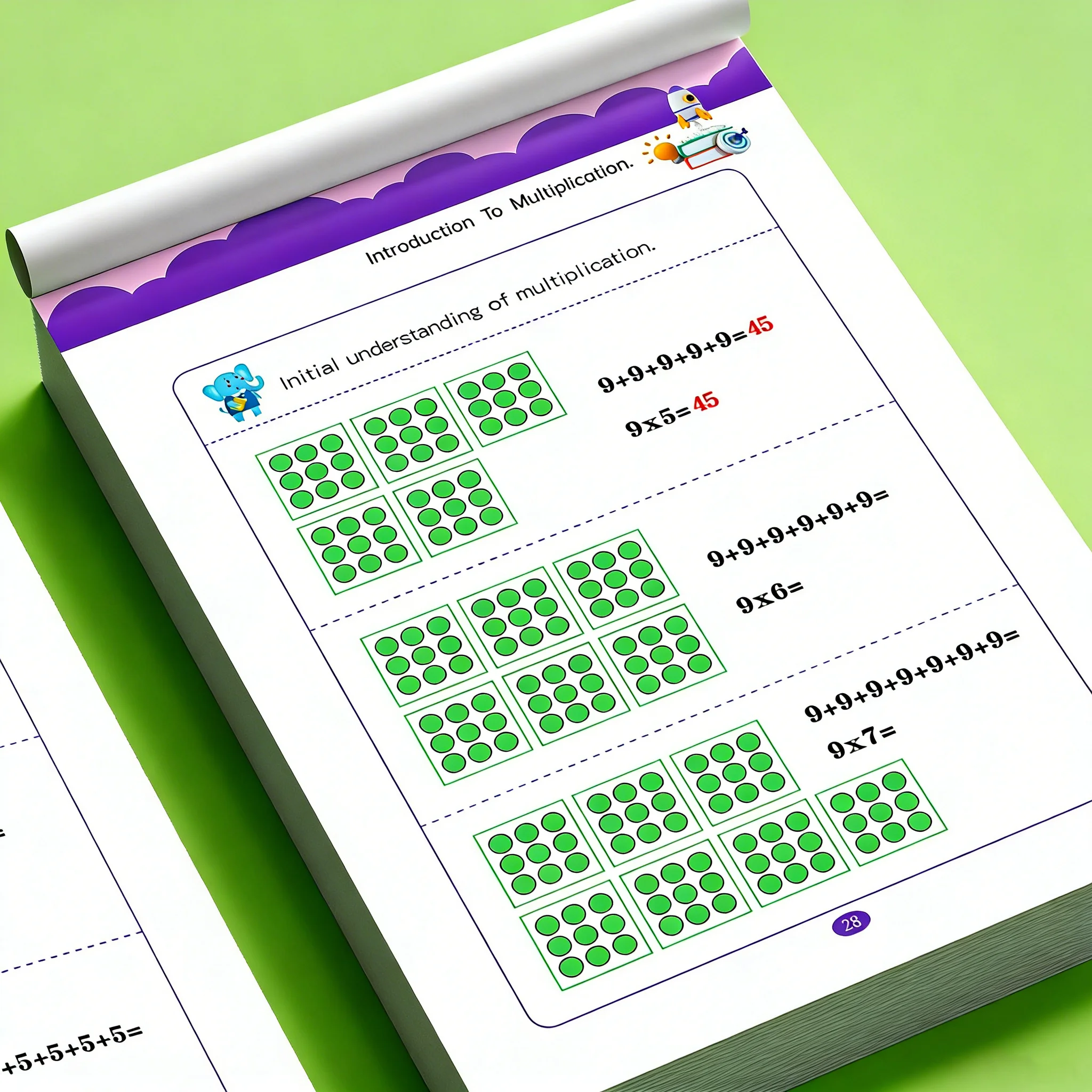 First Math Multiplication Workbook for Kids | 32 Pages Beginner Multiplication Practice | Early Math Activity Book