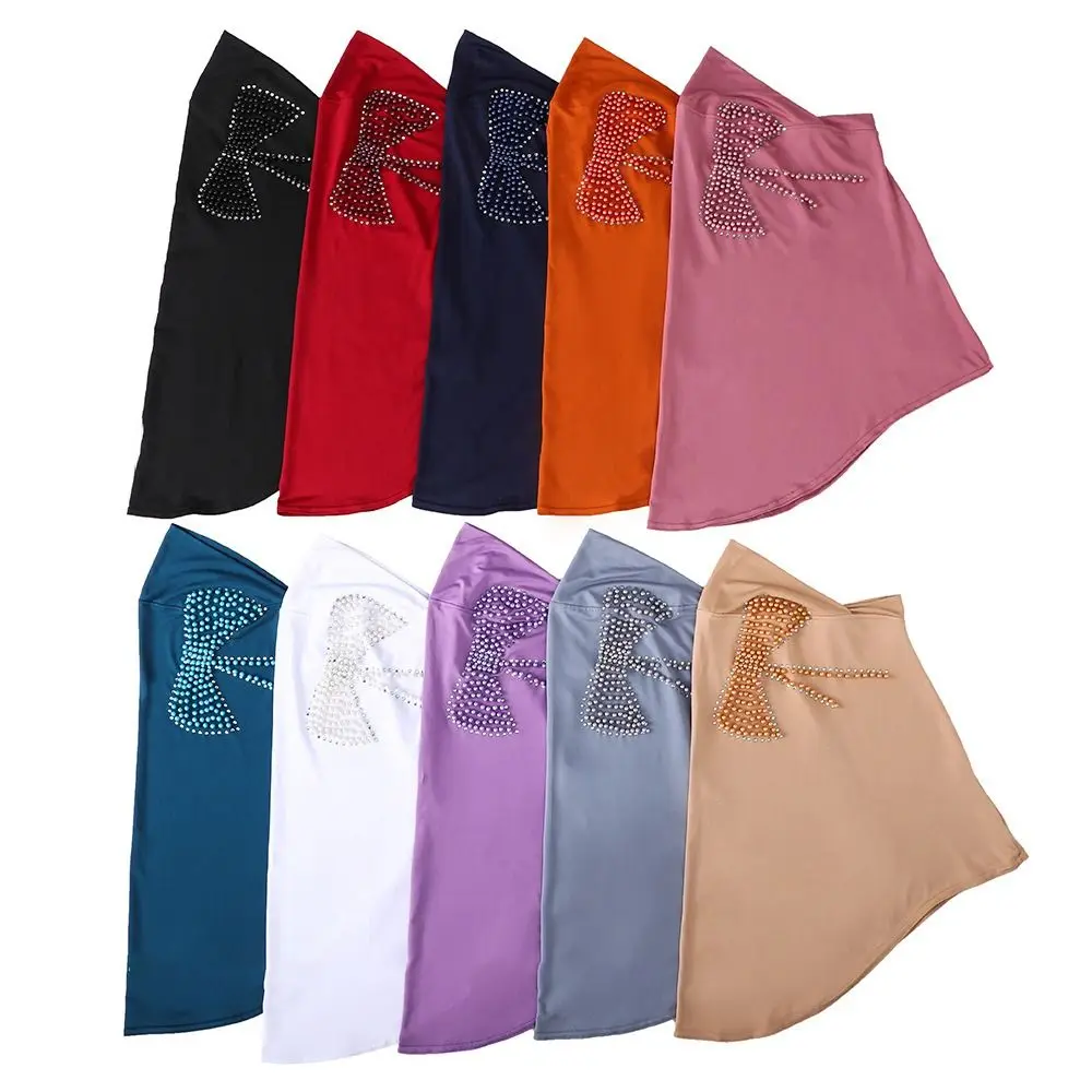 

Полное покрытие из спандекса, мгновенный хиджаб, однотонный дышащий эластичный нижний шарф Tudung, исламская одежда