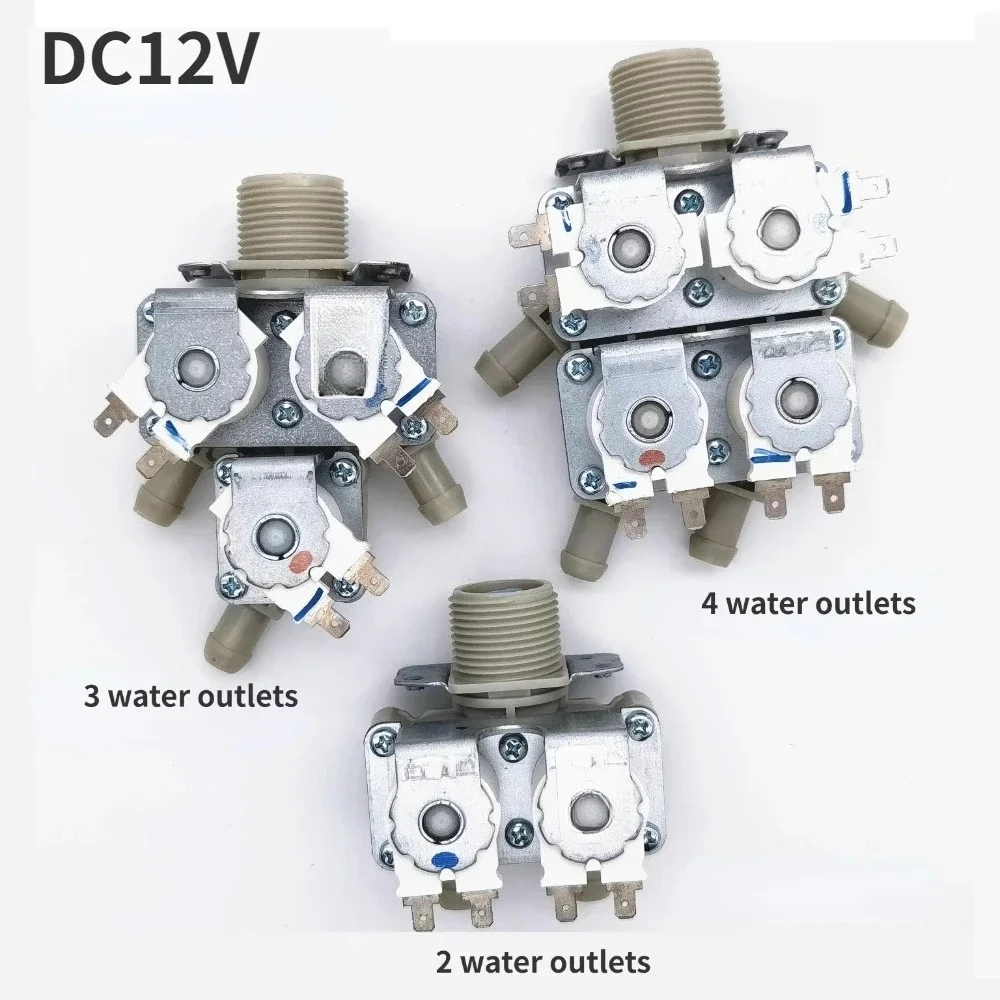 

DC12V Water Inlet Solenoid Valve Front Load Washing Machine Replacement Repair Spare Parts