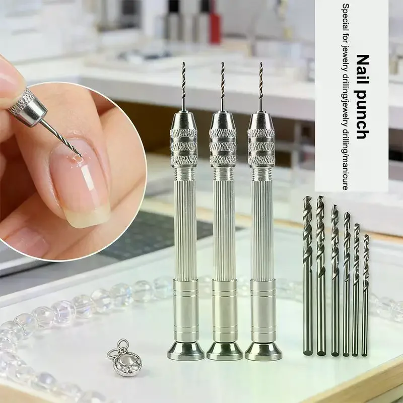 Nail Drill Pierce Bit For Jewelry Open Ring Nail Art Decorative Piercing Tungsten Steel Grinding Head Precise Hole Punching Tool
