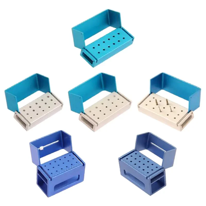 

Burs Blocks Dental Burs Holder Aluminum Sterilization Blocks Box Dentist Tools