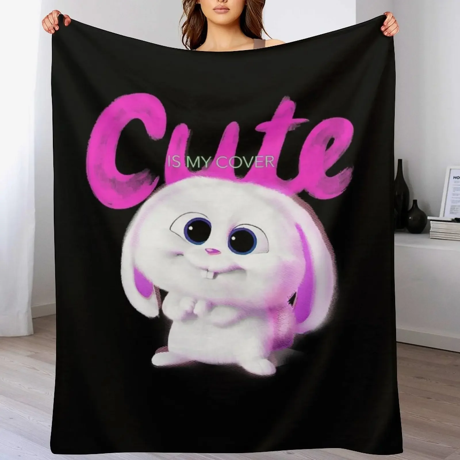 

New The Secret Life of Pets 2 Snowball Cute Is My Cover Throw Blanket Furry Travel Extra Large Throw Sofa Blankets