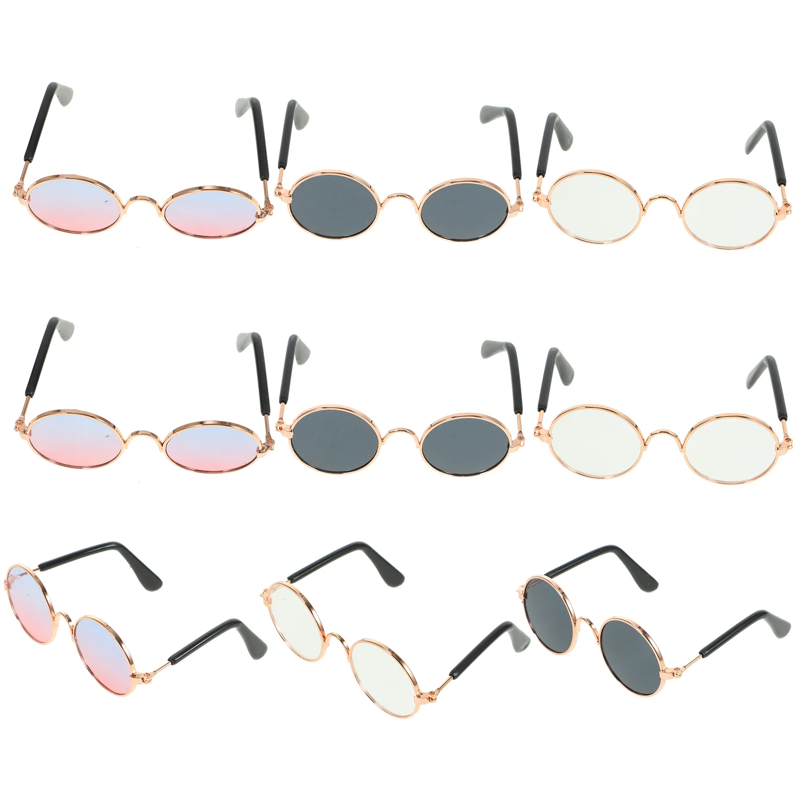 

9 Pcs Dolls Glasses Ornaments for Kids Fashionable Eye-catching Child Mini Girls Accessories