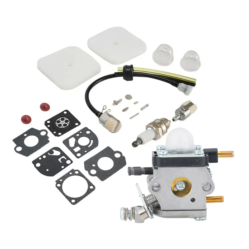 

C1U-K54A 12520013123 Carburetor Spark Plug with Maintenance Repair Rebuild Kit Fit for Mantis 7222 7225 7230 7234