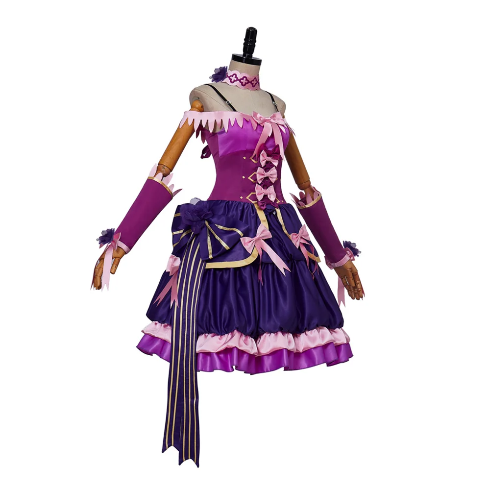 Anime Rem Cosplay Costume Women Purple Dress Lolita Uniform  Halloween Carnival Party Outfits