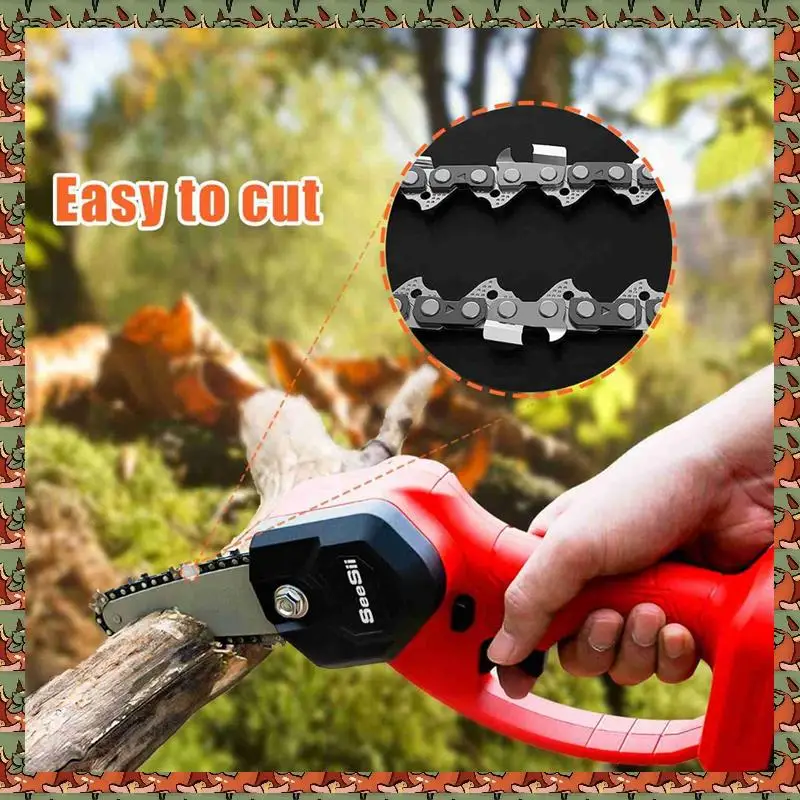 

ABLQ 3Pcs 4-Inch 1/4 Inch Guide Saw Chain Mini Chainsaw Chain For 4 Inch Cordless Electric Protable Battery Handheld Chainsaw
