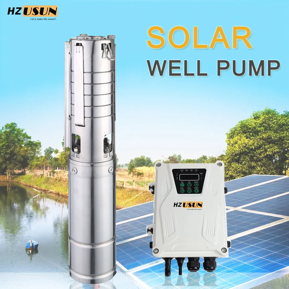 

48V BLDC 4 Inch Submersible Deep Well Water Pump Price Livestock Dewatering 1 HP DC Off Grid Solar Powered Borehole Pump Cost