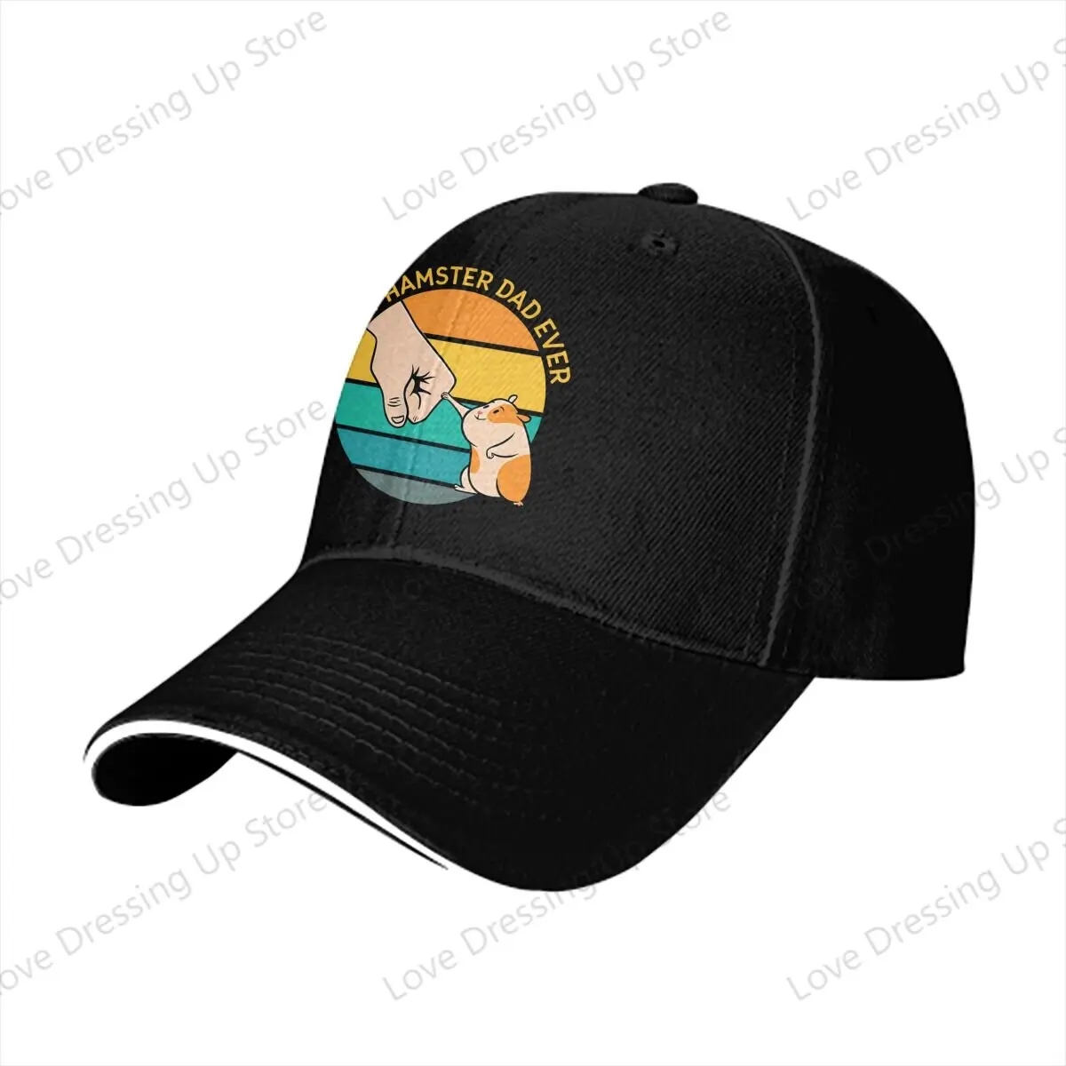 New Lucky Hamster Men Women Baseball Caps Best Hamster Dad Ever Retro Style Dad's Hat Golf Hats