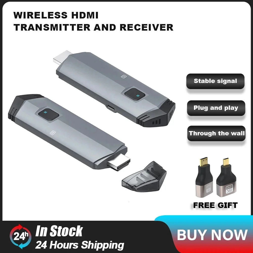 Wireless HDMI Video Transmitter and Receiver Wireless Extender kit For PC Camera Laptop To Projector Monitor TV