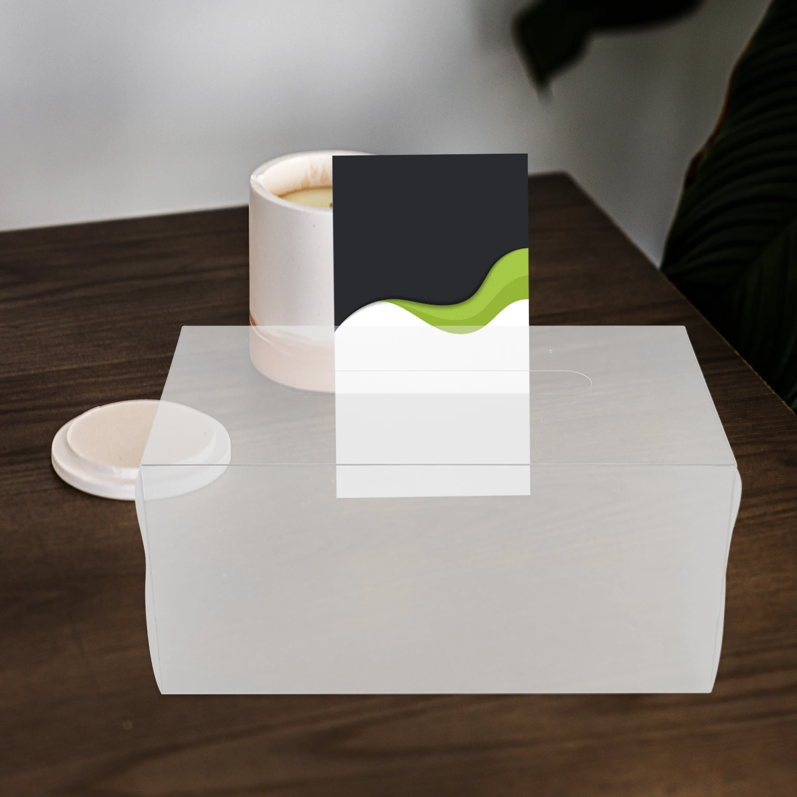 

Multiple Card Holder Business Raffle Ticket Boxes Plastic for Reception Donation