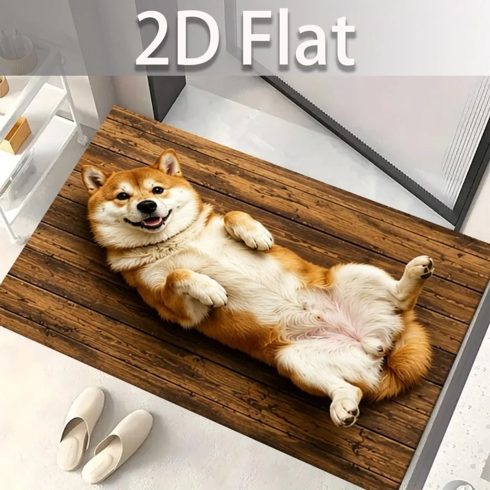 2D Flat Optical Illusion Doormat Non-slip Water-absorbing Bathroom Carpet Durable Diatomaceous Earth Bedroom Door Rug Home Decor