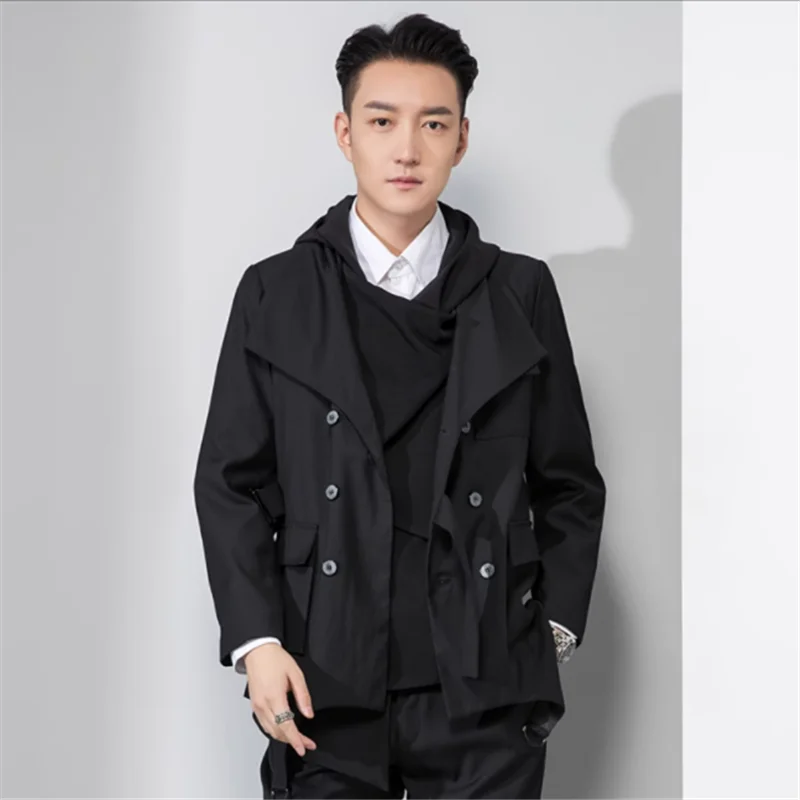 2023 Original design fashion male Korean version of niche design sense Japanese slim-fit casual suit jacket