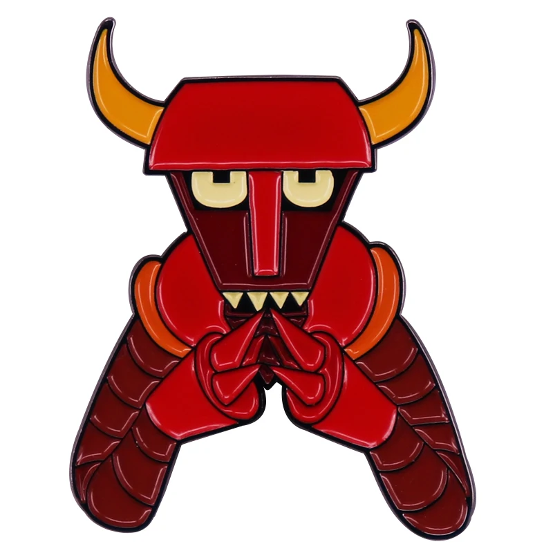 Futurrama The Beeelzebot Red Robot X Devil Enamel Pin Hell Dark Satan Lucifer Brooch Badge Best Friend Gift