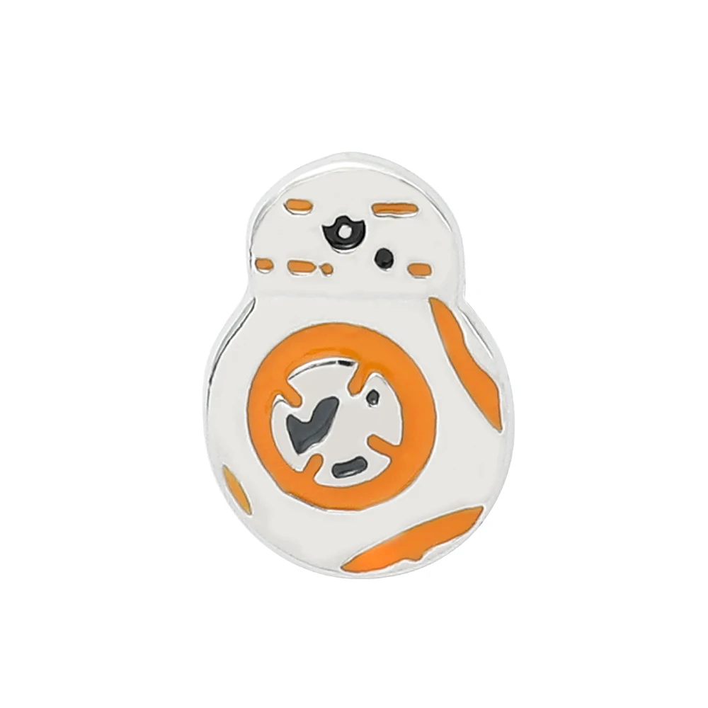 Fashion Metal Button Brooch Clothes Accessories Cute BB8 Enamel Lapel Pin Special Robot Badge Gift For Fans Friend