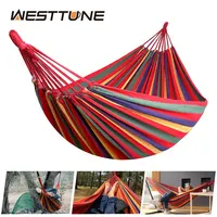 WESTTUNE-hamaca de lona para exteriores, columpio para acampar con cuerdas de árbol, capacidad de carga de hasta 200kg, perfecto para jardín, Patio y Patio trasero