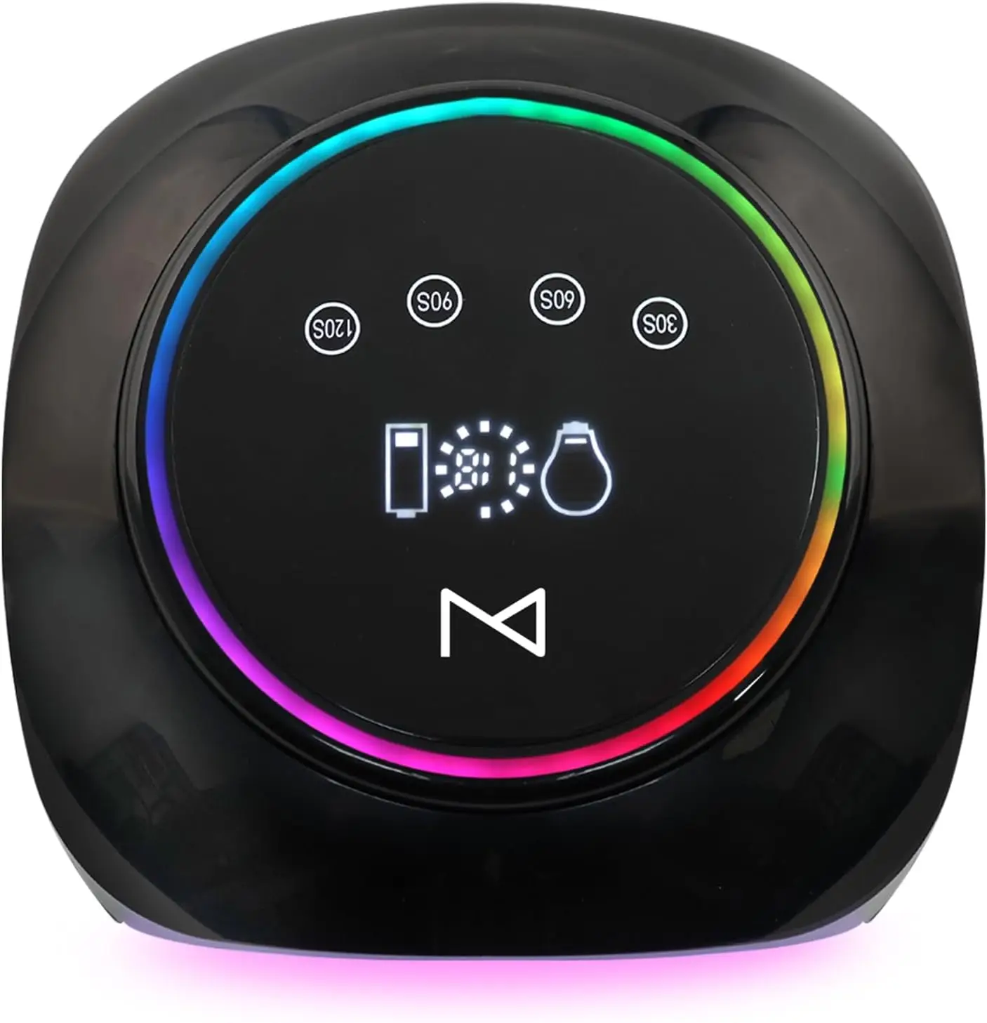 HaloLite LED-spijkerlamp 98 W, 32 LED's, draadloos oplaadbaar, snel uithardend, draagbare UV/LED-geldroger (zwart)