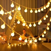 LED Ball String Lights LEDs Globe Waterproof Fairy String Lights Decorations for Indoor Party Wedding Christmas Tree Patio Decor