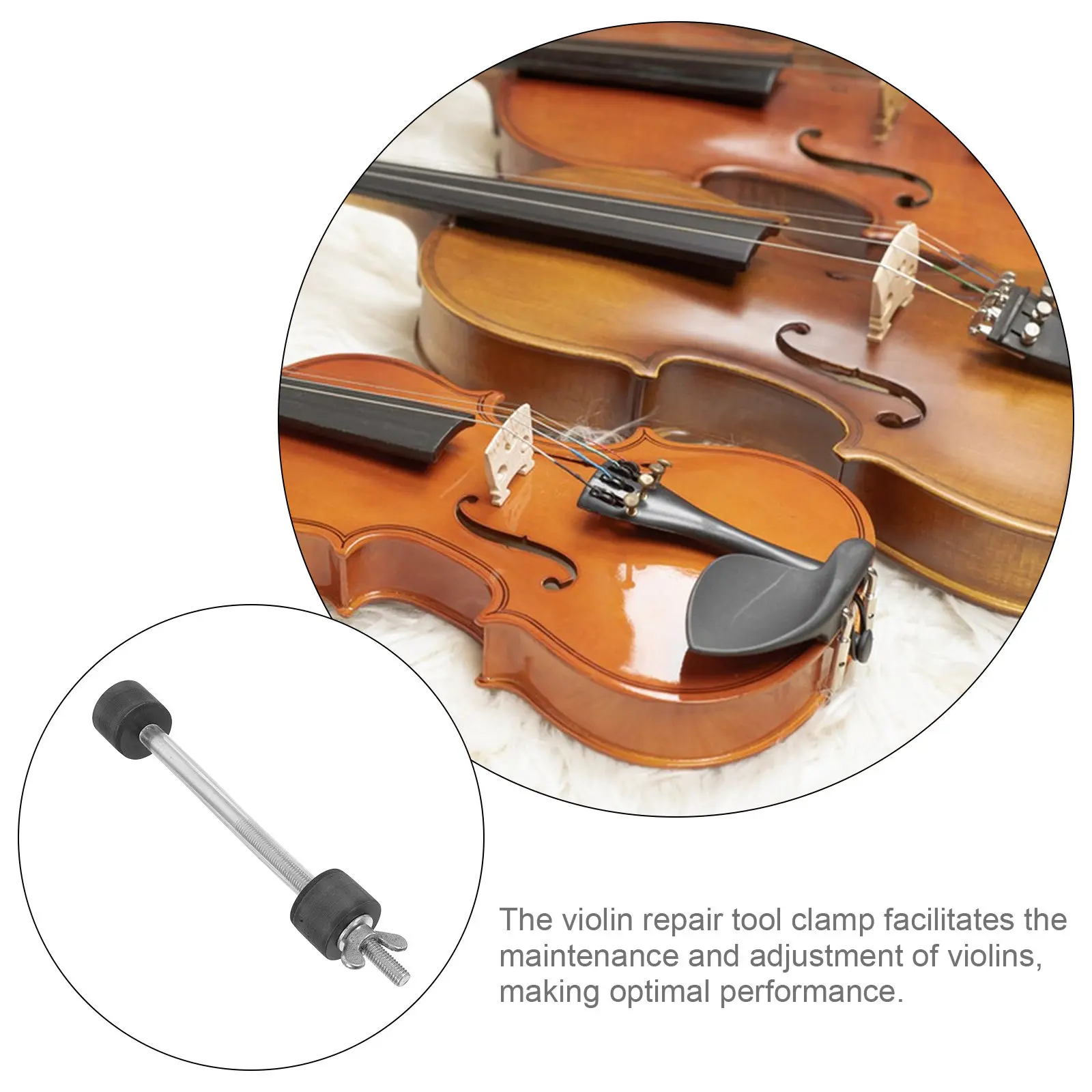 Multi Use Cello Clamp Violin Repair Tool Nylon Metal Construction Stable Precision Holding for Gluing Adjustment Cello